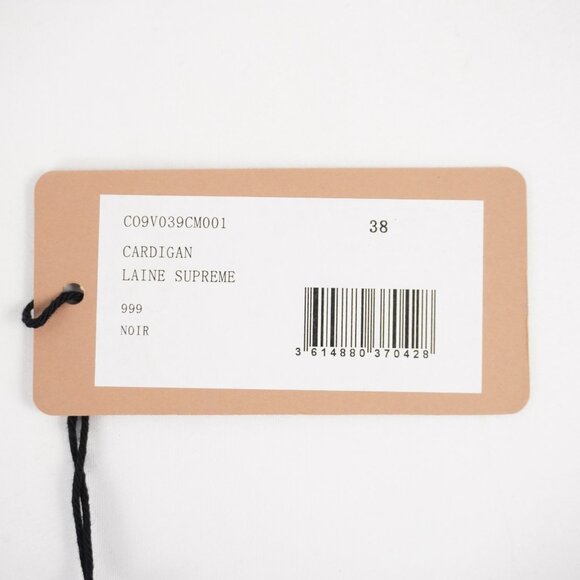 Alaia Laine Supreme Cropped Wool Cardigan in Black - Size FR 38/US 6 - NWT - Picture 7 of 9